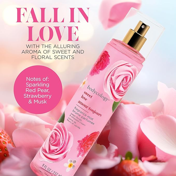 Bodycology Long-Lasting Fragrance Body Mist, Sweet Love, 8 fl oz