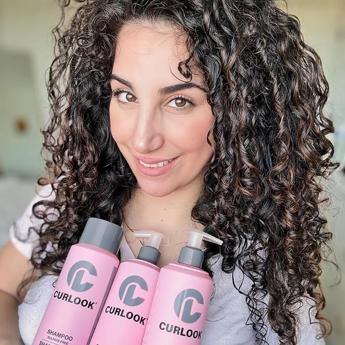 Curly Hair Bundle | Shampoo, Conditioner & Leave-In Styling Cream Set | Sulfate-Free, Silicone-Free | Pack of 3-400ml (13.5 oz) Each Bottle | Made in Canada