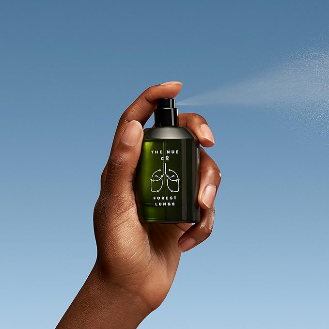 The Nue Co. FOREST LUNGS Instant Stress Relief Unisex Fragrance - Bergamot, Benzoin, Pine, Patchouli, Cedarwood + Vetiver - Vegan 50mL / 1.69 oz