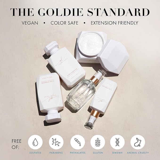 Goldie Locks Travel Size Ultra Hydrating Shampoo - 3.4 fl oz - Sulfate-Free Moisturizing Formula - Maintains Texture and Shine - Safe for Extensions and Color-Treated Hair - Protein-Free