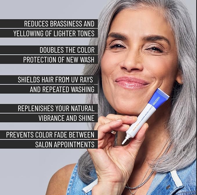 Hairstory Anti-Brass Color Boost Set, New Wash Original & Purple Color Boost Bundle, Enhance Color & Eliminate Brass, Purple Shampoo & Conditioner Alternate for Blonde, Silver & Gray Hair