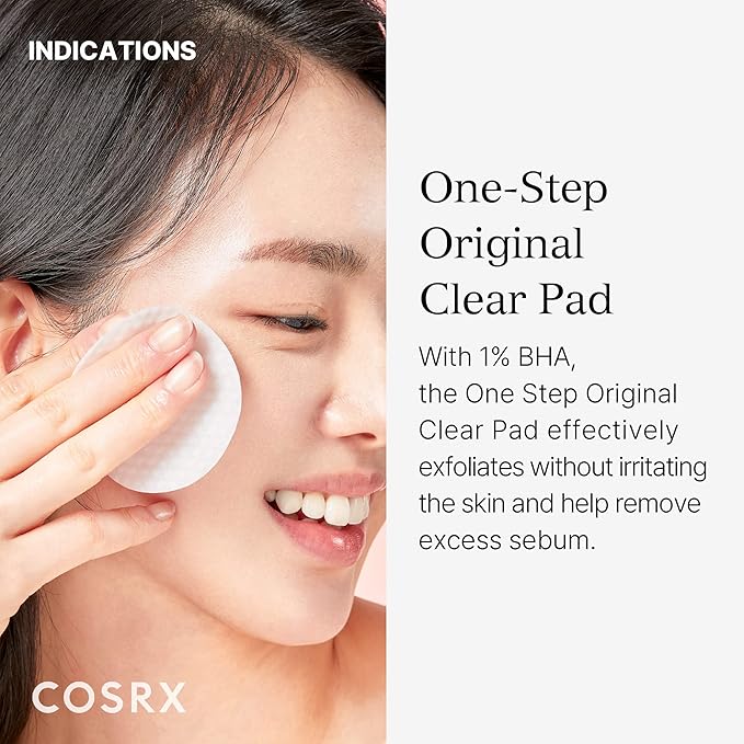 COSRX BHA Toner Pads, 70 Sheets, Exfoliating Pads for Dead Skin & Blackheads, Minimize Pores, Prevent Breakouts, Smooth Skin Texture, Korean Skin Care, Stocking Stuffers, Holiday Gifts,Gifts For Women