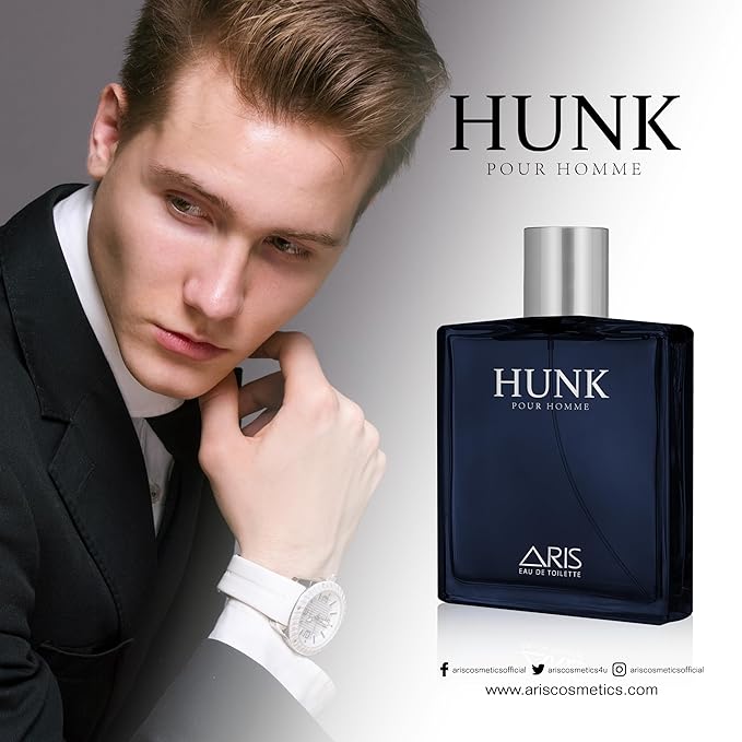 Hunk Eau de Parfum – Long-Lasting Lemon and Woody Fragrance for Men – 100mL Perfume Spray with Bonus 15mL Perfume Sample (Randomly Selected)