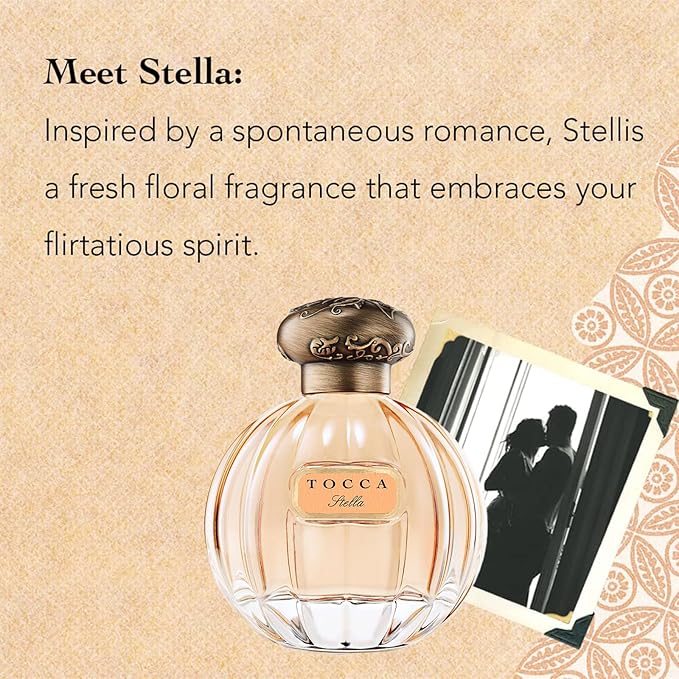 Tocca Stella Perfume Set for Women, 100 ml (3.38 oz) + 10 ml (0.34 oz) - Fresh Floral, Blood Orange, Freesia, Spicy Lily ($172 Value)