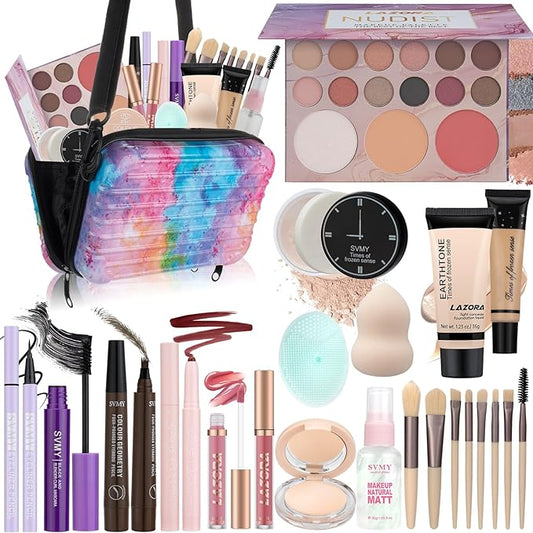 Makeup Set for Teens Makeup Kits for Teens & Girls Women - Travel Makeup Kit for Women Full Kit with Eyeshadow Palette, Lipstick & More, Make Up Set for Teenager Girls