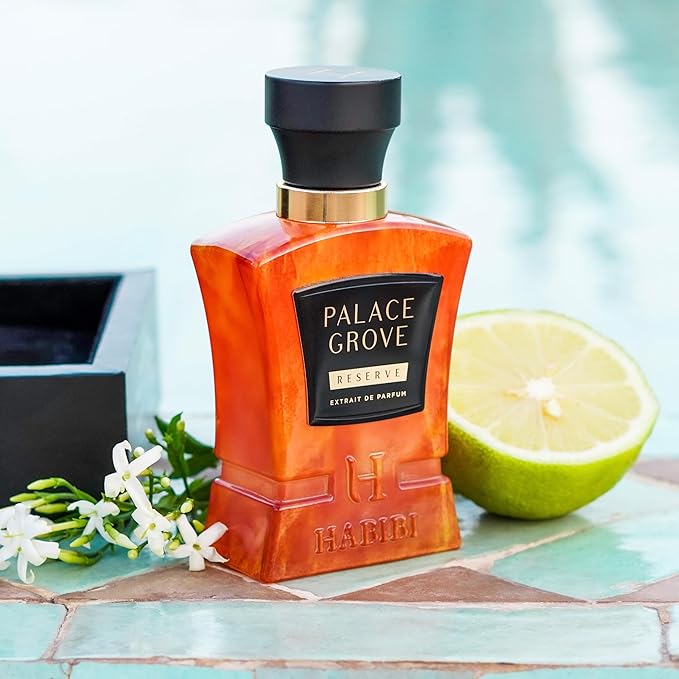 H HABIBI Palace Grove Extrait De Parfum – Cologne for Men & Perfume for Women, 2.5 oz Long Lasting Unisex Fragrance with Mandarin & Vanilla, Arabian Scent
