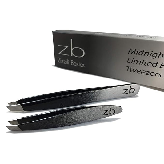 Tweezer Set - Limited Edition Ombre - Classic + Mini Slant - Best Tweezers for Eyebrow, Facial Hair Removal and your Precision Needs