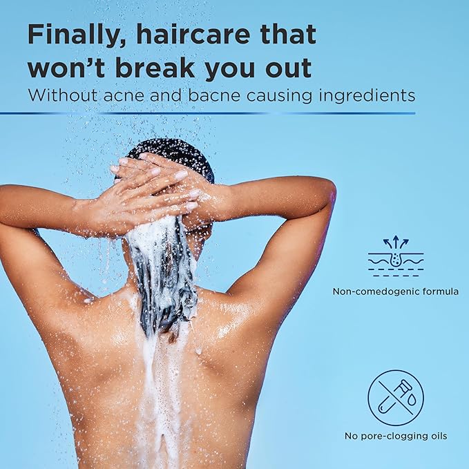 Non-Comedogenic & Sulfate-Free Shampoo & Conditioner Set by Clear 2 Perfection, Ideal for Acne-Prone Skin & Bacne, Esthetician Developed, Fights Breakouts & Promotes Healthy Hair
