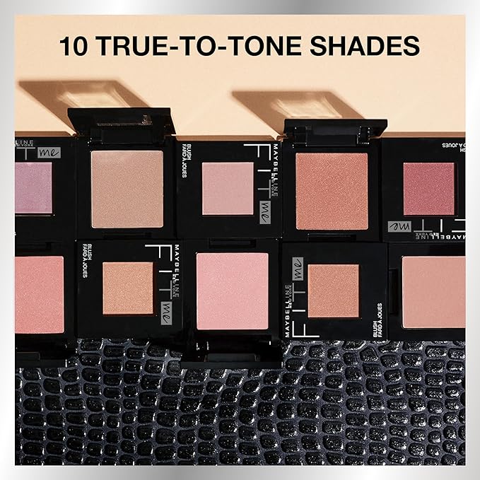 Maybelline Fit Me Powder Blush, Lightweight, Smooth, Blendable, Long-lasting All-Day Face Enhancing Makeup Color, Mauve, 1 Count