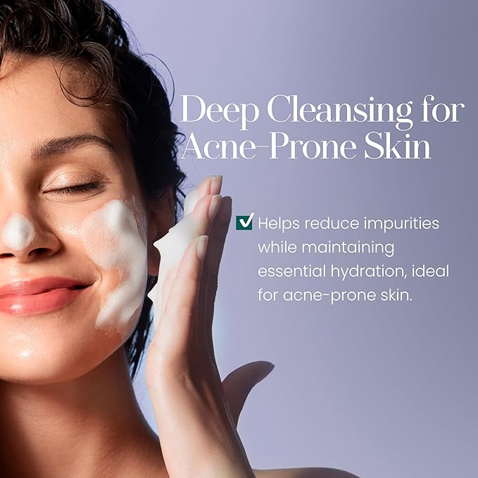 Hylunia Facial Cleansing Gel, Hydrating Cleanser & Makeup Remover w/Hyaluronic Acid, Organic Lavender & Plant Extracts. Deep Cleans, Balances Skin, Soothes Acne-Prone Skin. Sulfate Free. 5.1 fl. oz.