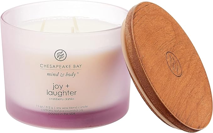 Chesapeake Bay Candle Scented Candle Joy + Laughter (Cranberry Dahlia) Coffee Table Home Décor