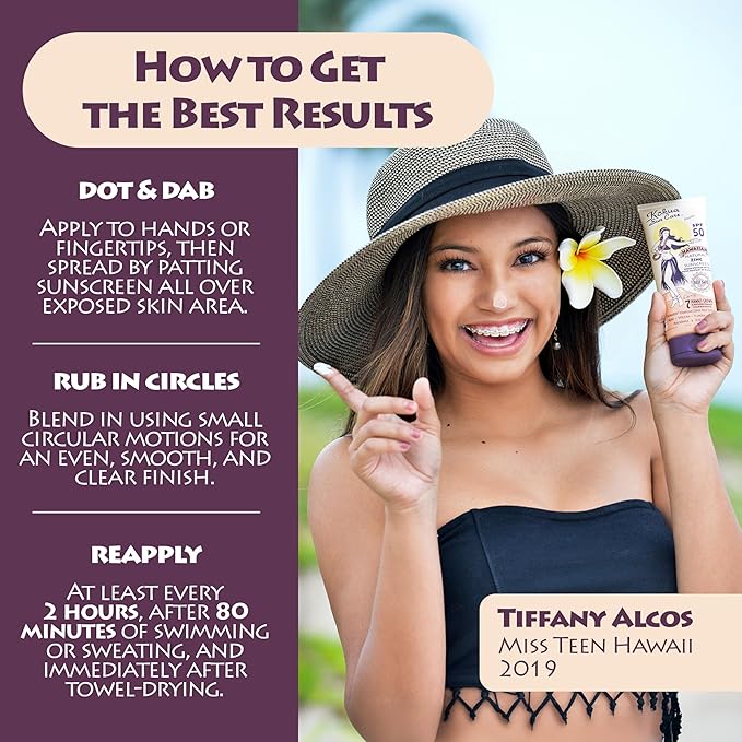 Kokua Sun Care Hawaiian Reef Safe Sunscreen SPF 50 | 3 oz | Zinc Oxide | Mineral Sunscreen | Face & Body | Moisturizing Sun Protection | Water Resistant | Chemical Free | Natural Ingredients