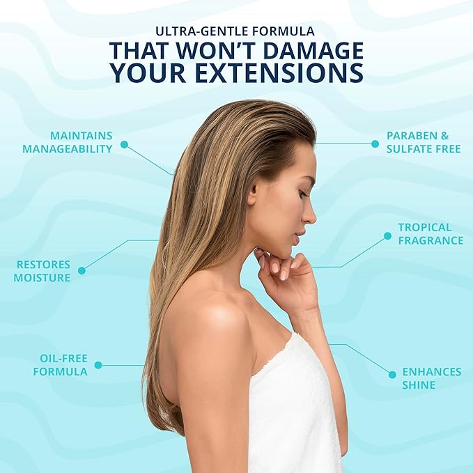 Conditioner, Moisturizing, Oil-Free Daily Formula for Hair Extensions, 16 fl oz