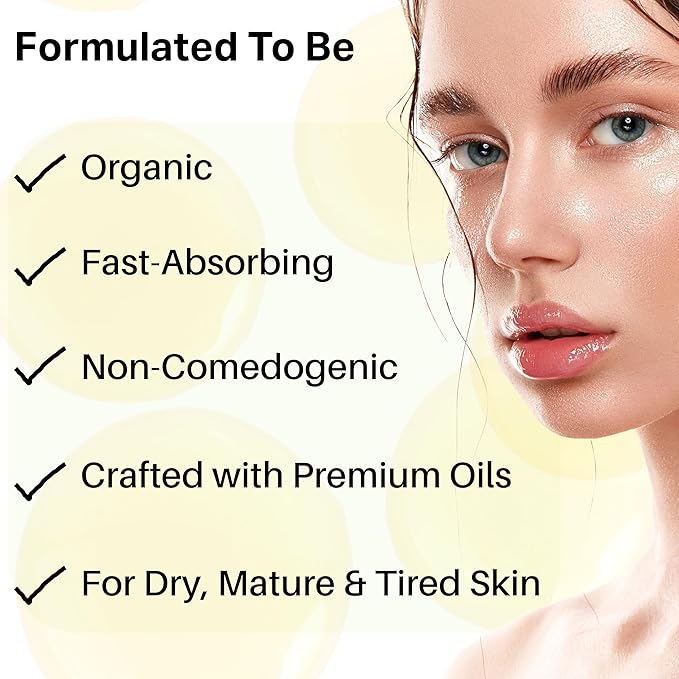 Civil Code Mesopotamian Face Oil – Organic Anti Aging Facial Oil for Women with Sea Buckthorn, Jojoba, Squalane & Lavender – Hydrating Skin Care for Dry Skin & Fine Lines – Natural Skincare 1oz