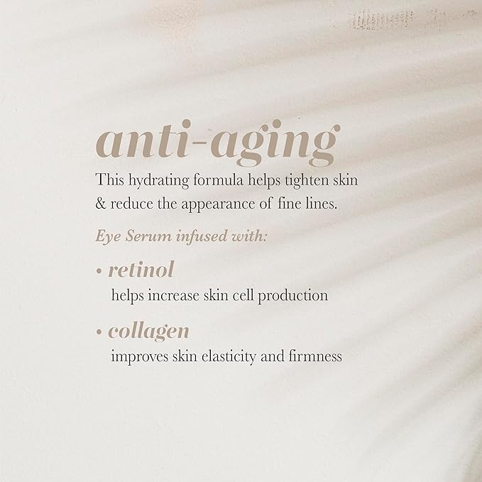 Pearlesssence Anti-Aging Eye Serum with Retinol & Collagen - Helps Reduce Fine Lines & Wrinkles | Gentle & Lightweight Formula | Plumps & Tightens | Made in USA & Cruelty Free (1oz)