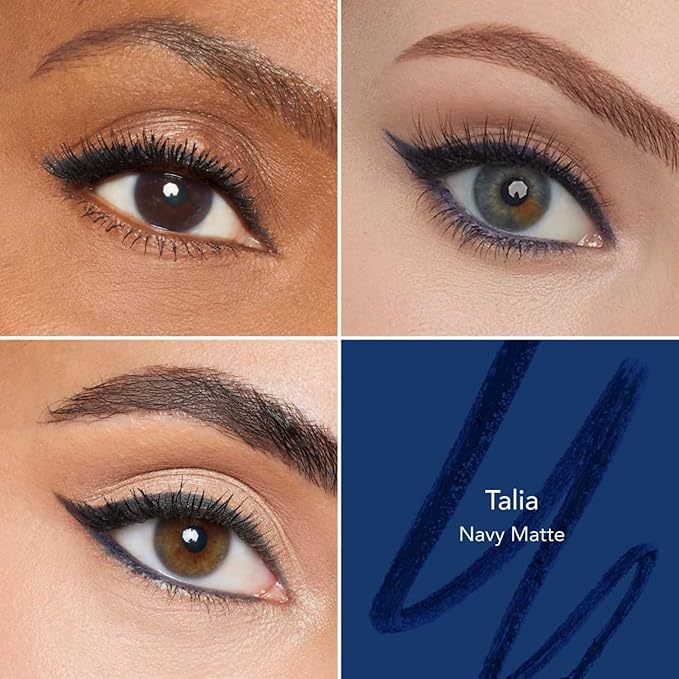 Thrive Causemetics Infinity Waterproof Eyeliner Pencil, Built In Sharpener & Smudge Tip, Long Lasting, Smudge Proof, Hyaluronic Acid & Shea Butter, Vegan & Cruelty Free, Talia (Navy Matte)