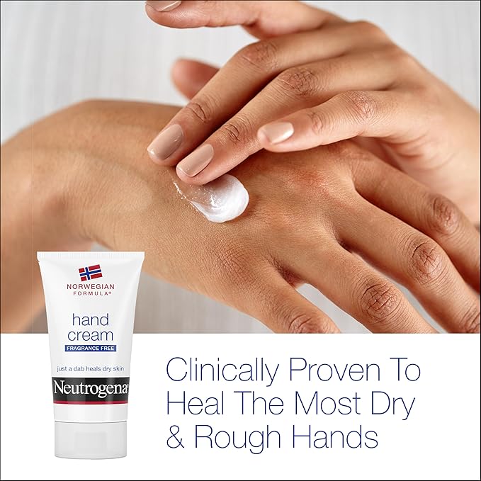 Neutrogena Norwegian Formula Moisturizing Hand Cream & Lotion for Dry Hands, Fragrance Free Glycerin Concentrated Relief, Over 200 Uses, 6 Pack, 2 oz Each (Total 12 Fl Oz)