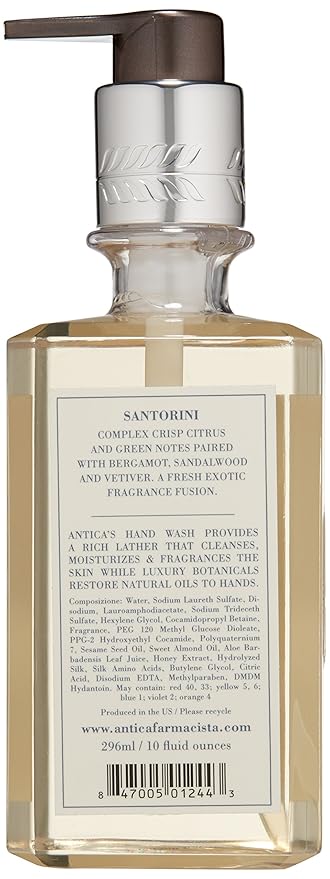 Antica Farmacista Hand & Body Wash - Luxury Nourishing Body Wash - Hydrating Hand Cleansing Wash - Bath & Body Gift - Santorini, 10 fl oz