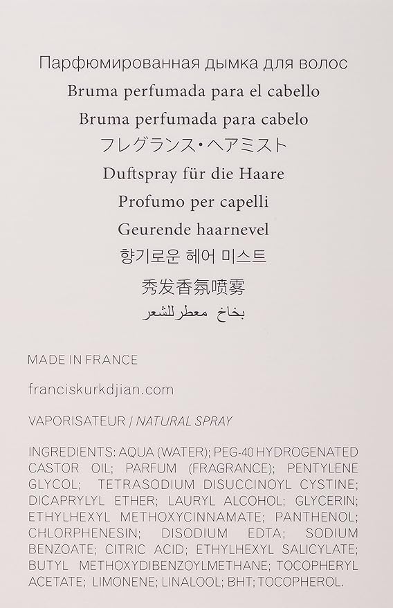 Maison Francis Kurkdjian Baccarat Rouge 540 Parfumante Scented Hair Mist For Women 2.4 Ounce
