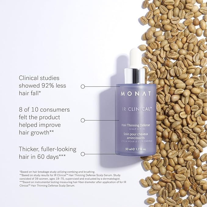 MONAT IR Clinical System – Complete Hair Care Restoration Kit with Thickening Shampoo, Conditioner & Thinning Defense Serum – Strengthens, Protects, & Revives Hair for Thicker, Fuller-Looking Results