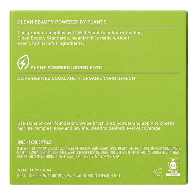 Well People Superpowder Bronzing Powder, Hydrating Baked Bronzing Powder For A Natural Glow, Semi-matte Finish, Vegan & Cruelty-free, Sun Glow