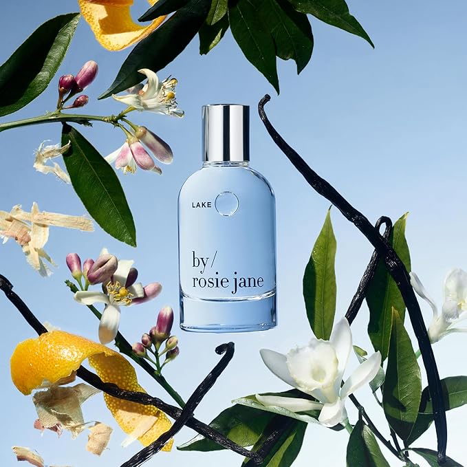 By Rosie Jane Eau De Parfum Spray (Lake) - Clean Perfume for Women - Non-Toxic Body Mist with Notes of Vanilla, Lakeside Lemon & Soft Cedar - Paraben, Sulfate & Phthalate Free (50ml)