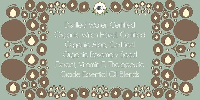 Aira Mist Lilac Breeze Organic Room Spray - Essential Oil Spray with Therapeutic Essential Oils - Spring Air Freshener - Living Room Spray & Bathroom Spray Free of Alcohol & Parabens - 8 Ounces