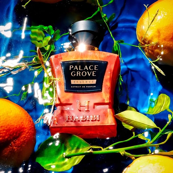 H HABIBI Palace Grove Extrait De Parfum – Cologne for Men & Perfume for Women, 2.5 oz Long Lasting Unisex Fragrance with Mandarin & Vanilla, Arabian Scent
