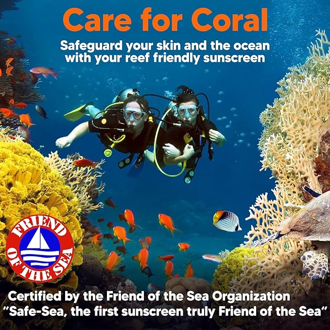 Safe Sea Zinc Oxide Sunscreen SPF30 | Clear Mineral Face And Body Sunscreen Without White Cast | Anti-Jellyfish Sting Protective Lotion | 3.4Oz (100ml) (3 Pack)