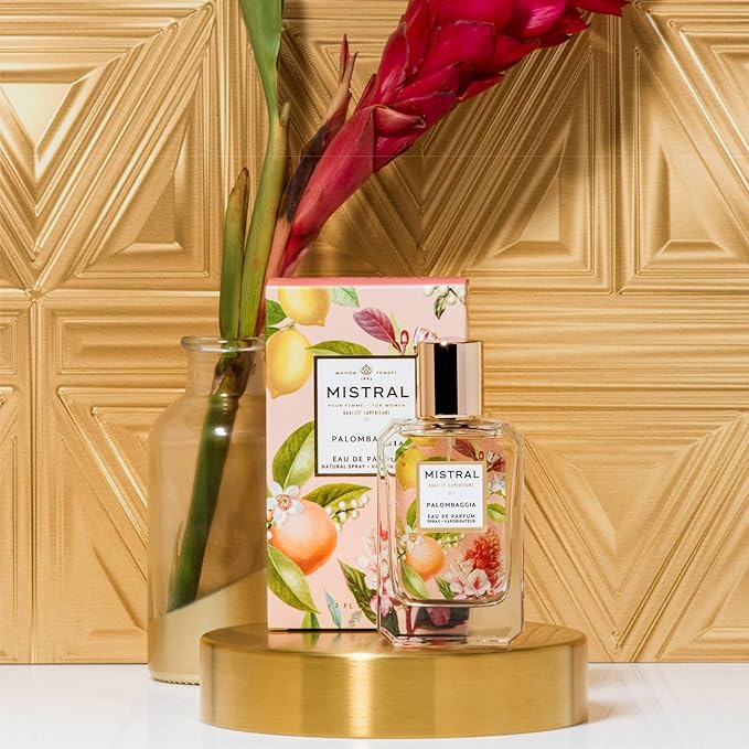Mistral Palombaggia Eau de Parfum – Citrus Floral Perfume for Women with Ginger, Raspberry & Cedarwood | Paraben-Free, Long Lasting French Luxury Fragrance Spray, Women's Fragrances | 1.7 fl oz