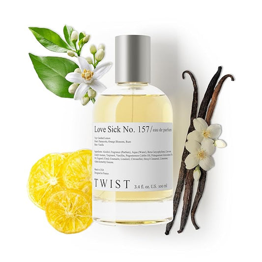 Twist Love Sick No. 157 - Inspired by DG Devotion, Long-Lasting Perfume for Women, Vegan, Clean Ingredients, Candied Lemon & Vanilla Fragrance – Spray 100 ml | 3.4 fl. oz.