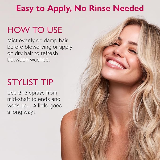 12 Benefits Instant Healthy Hair Treatment, Leave-In Conditioning, Smoothes Frizz, Strengthens & Repairs, Heat Protection Spray, 6 Fl Oz (Pack of 2)