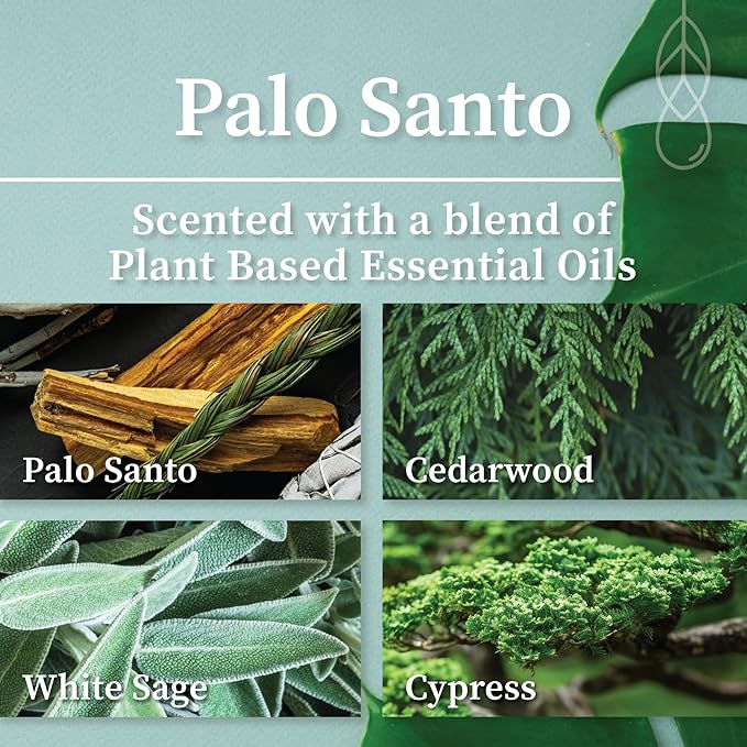 Hemlock Park Amber & Gold Wood Wick Candle Handcrafted with Natural Coconut Wax (Standard 7.2 oz, Palo Santo)