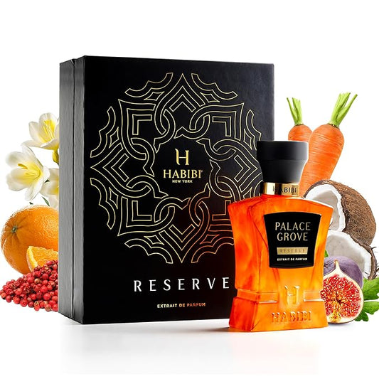 H HABIBI Palace Grove Extrait De Parfum – Cologne for Men & Perfume for Women, 2.5 oz Long Lasting Unisex Fragrance with Mandarin & Vanilla, Arabian Scent