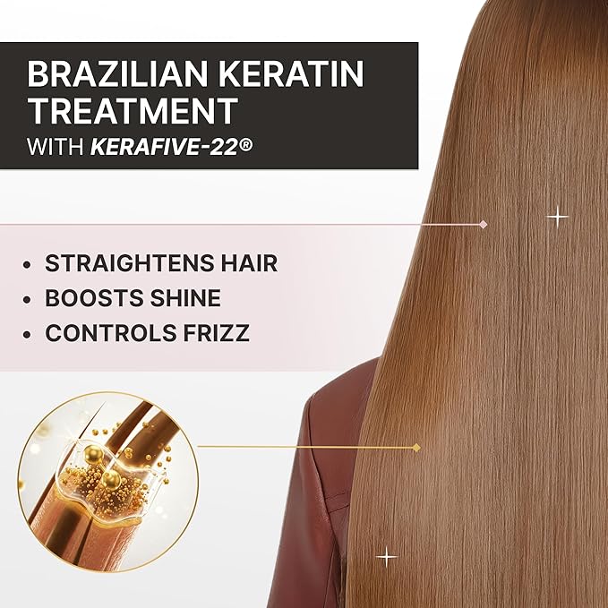 Keratin Hair Treatment, 6 USES per Bottle, Keratina para Alisar el Pelo, Alisado Brasileño Keratina Permanente, Alisados Organicos SIN FORMOL, Nanoplastia, 300 grs
