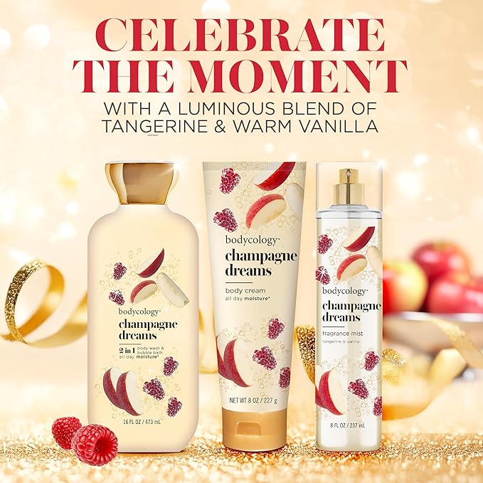 Bodycology Long-Lasting Fragrance Body Mist, Champagne Dreams, 8 fl oz