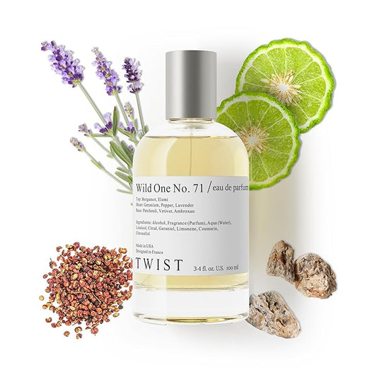 Twist - Wild One No. 71 - Eau De Parfum Inspired by S., Long-Lasting Perfume For Men, Aromatic & Citrus, Vegan, Clean Ingredients, Fragrance - Spray 100 ml | 3.4 fl. oz.