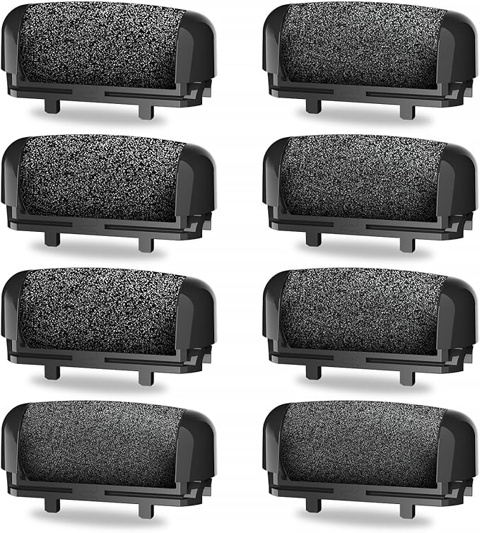 AdamPark Callus Removers 8 Pack Replacement Rollers Heads for Electric Feet File Pedicure Tools, Pedicure Kit Refill Rollers 3 Extra Coarse, 3 Regular Coarse, 2 Fine Coarse Refill Rollers