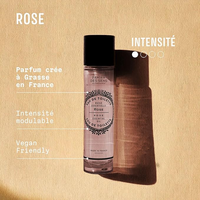 Panier des Sens - Rose Eau de Toilette 1.7 Floz – Floral & Feminine Fragrance - Daily Light Perfume for Women - Parfum Crafted in Grasse, France - Gifts for Her - Elegant Packaging
