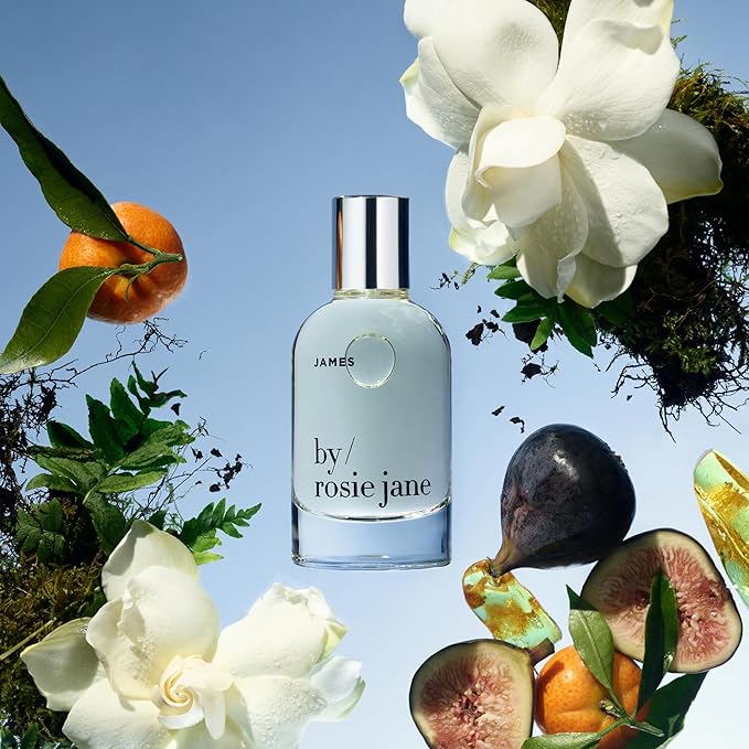 By Rosie Jane Eau De Parfum Spray (James) - Clean Perfume for Women - Non-Toxic Body Mist with Notes of Fig, Amber Woods & Gardenia Petals - Paraben, Sulfate & Phthalate Free (50ml)