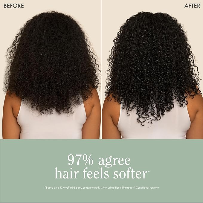 Rizos Curls Biotin Conditioner – Deeply Moisturize & Reduce Breakage with Biotin, Coconut Oil & Aloe Vera – Softens & Detangles All Hair Types Straight, Wavy, Curly 1a–4c – Sulfate & Paraben Free