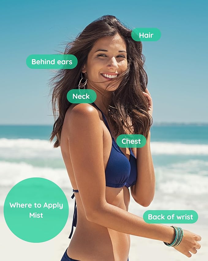 Cucumber Mint Natural Hair & Body Mist Spray, Pure Essential and Fragrance Oils, Alcohol-Free, Handmade in California, 0.5Fl Oz