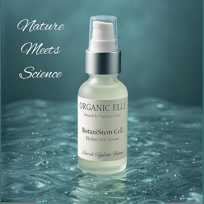 Serum – BotaniStem Cell HydraGlow, Organic Anti-Aging Face Serum with Plant Stem Cells, Botanical Hyaluronic Acid & Vitamin C & Vitamin E – Hydrating, Brightening & Firming for Radiant Skin