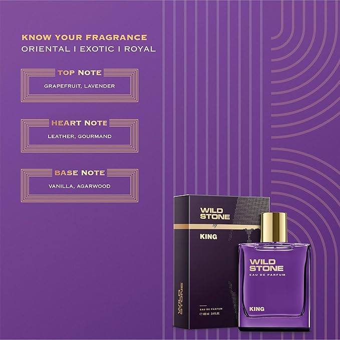 King Perfume for Men| Luxury Eau De Parfum | Long-Lasting Fragrance | Best Gift for Him l Premium Perfume for Men l Infused with Woody & Oriental Notes 100 ml 3.4 Fl oz