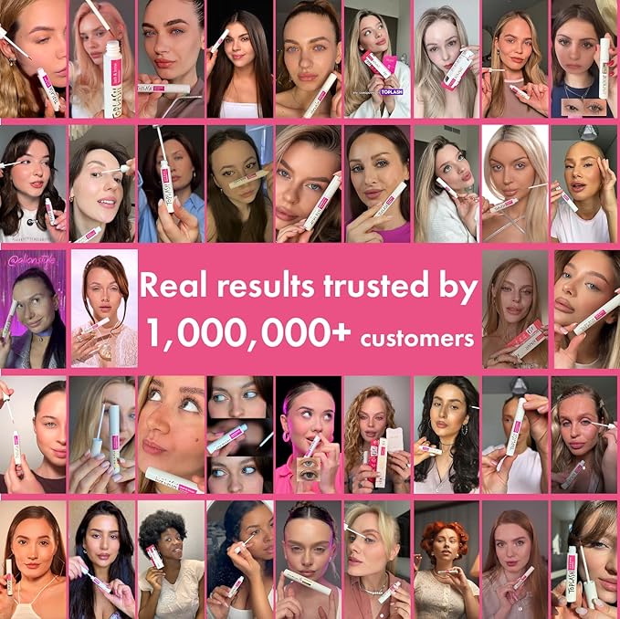 TOPLASH Eyelash Growth Serum - Innovative Formula for Longer, Thicker, Fuller Brows & Lashes - Natural, Cruelty-Free & Hypoallergenic - 0,05 Fl Oz(1,5 ml)