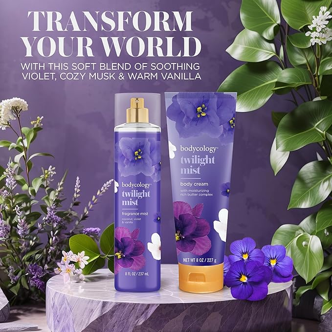 Bodycology Long-Lasting Fragrance Body Mist, Twilight Mist, 8 fl oz