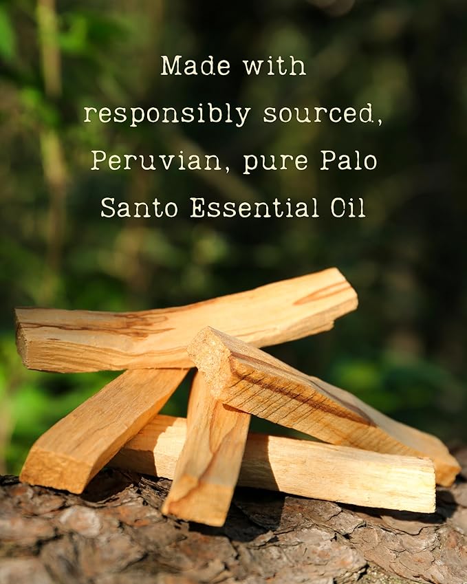 Palo Santo Natural Hair & Body Mist Spray, Pure Palo Santo Essential Oil, Alcohol-Free, Handmade in California, 0.5Fl Oz