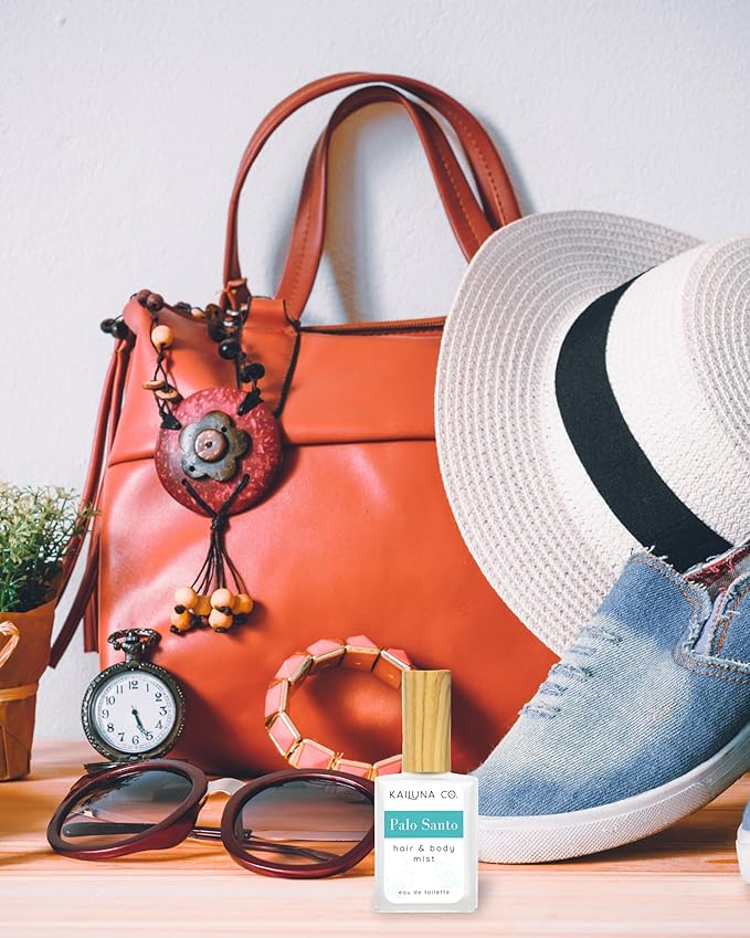 Palo Santo Natural Hair & Body Mist Spray, Pure Palo Santo Essential Oil, Alcohol-Free, Handmade in California, 0.5Fl Oz