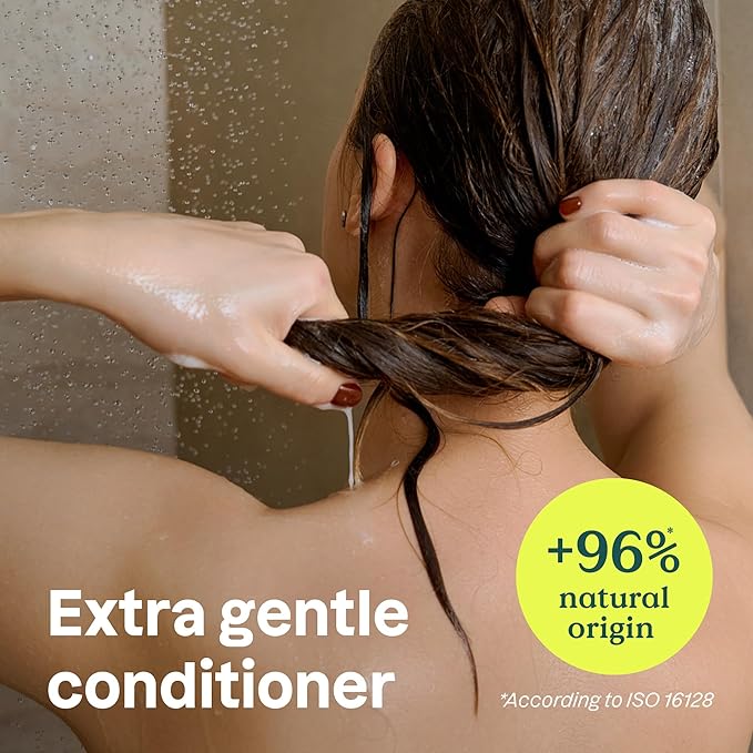 ATTITUDE Extra Gentle Hair Conditioner, Soothes Dry Scalp, Naturally Derived Ingredients, Vegan Detangler, Dermatologically Tested, Unscented, 8 Fl Oz (Pack of 6)