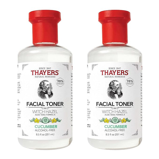 Thayers Alcohol-Free, Hydrating Cucumber Witch Hazel Facial Toner with Aloe Vera Formula, 8.5 Oz (Pack of 2)